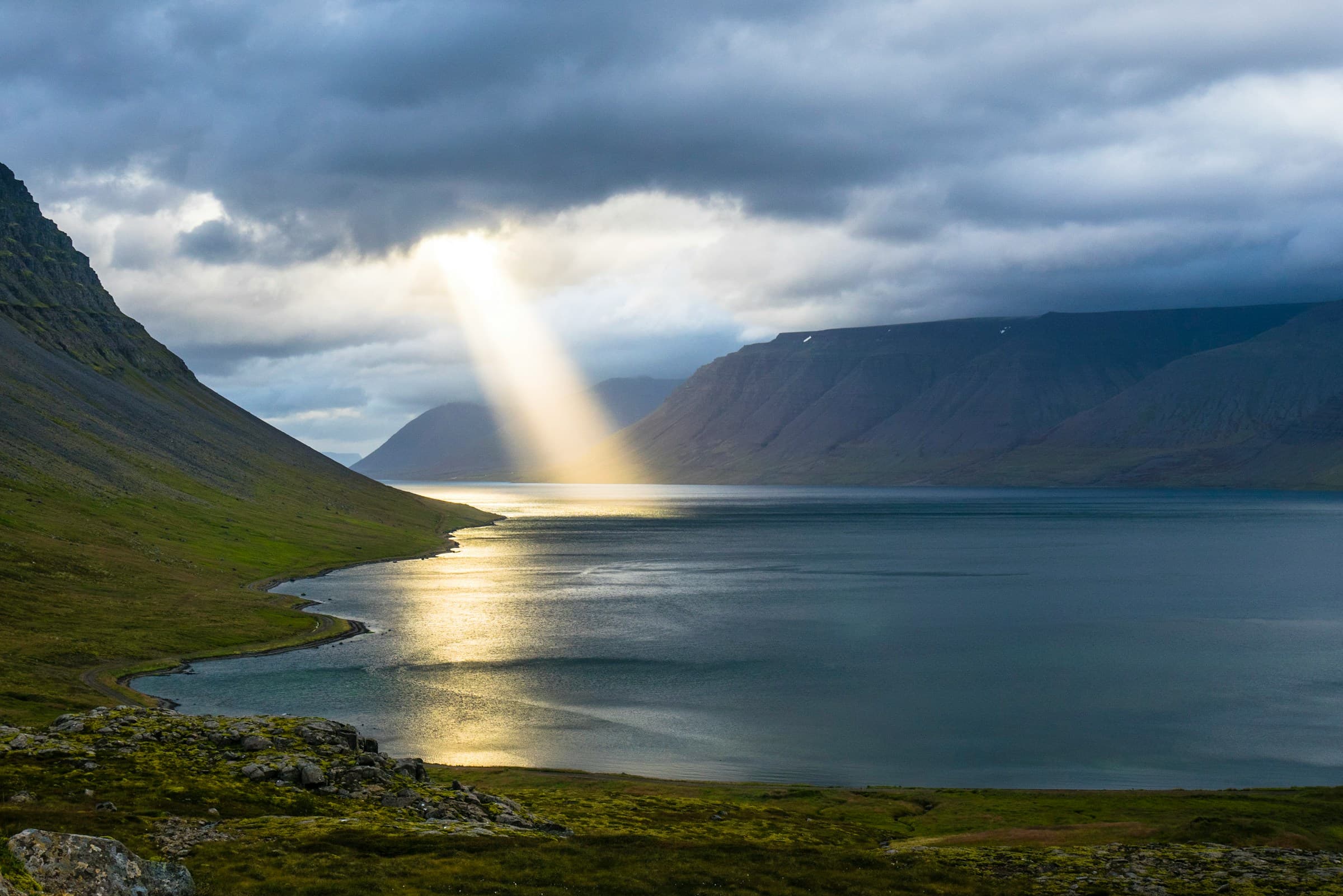 Storm with faint light—hope and surrender
